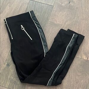 Black Pants with Zipper Details